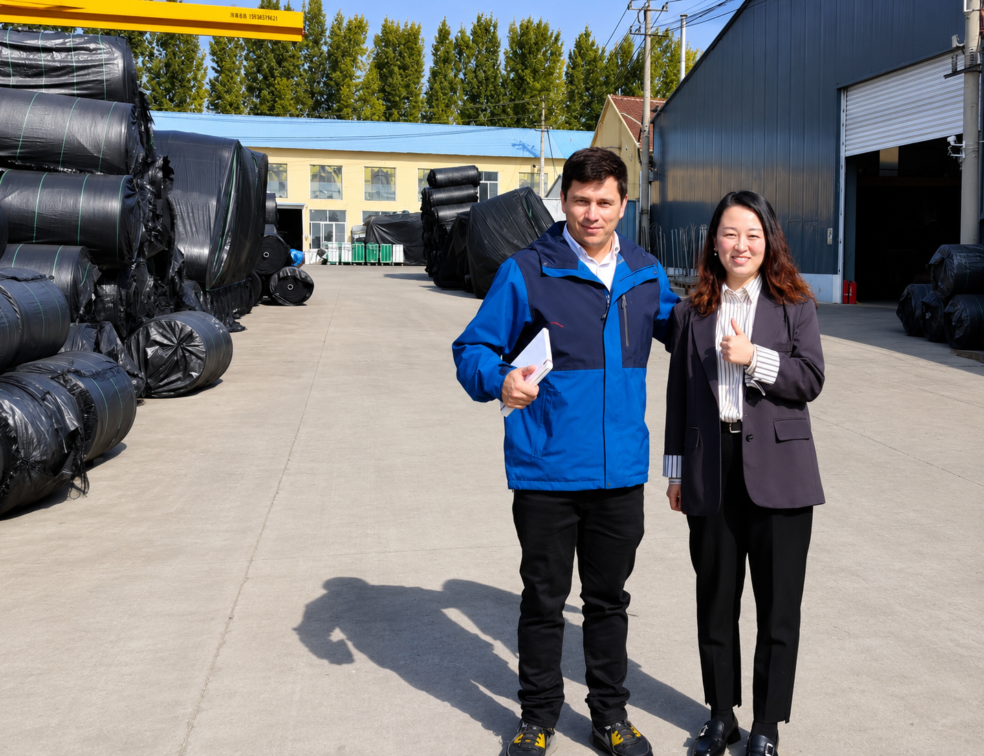 weed mat manufacture Chilean customer visit 