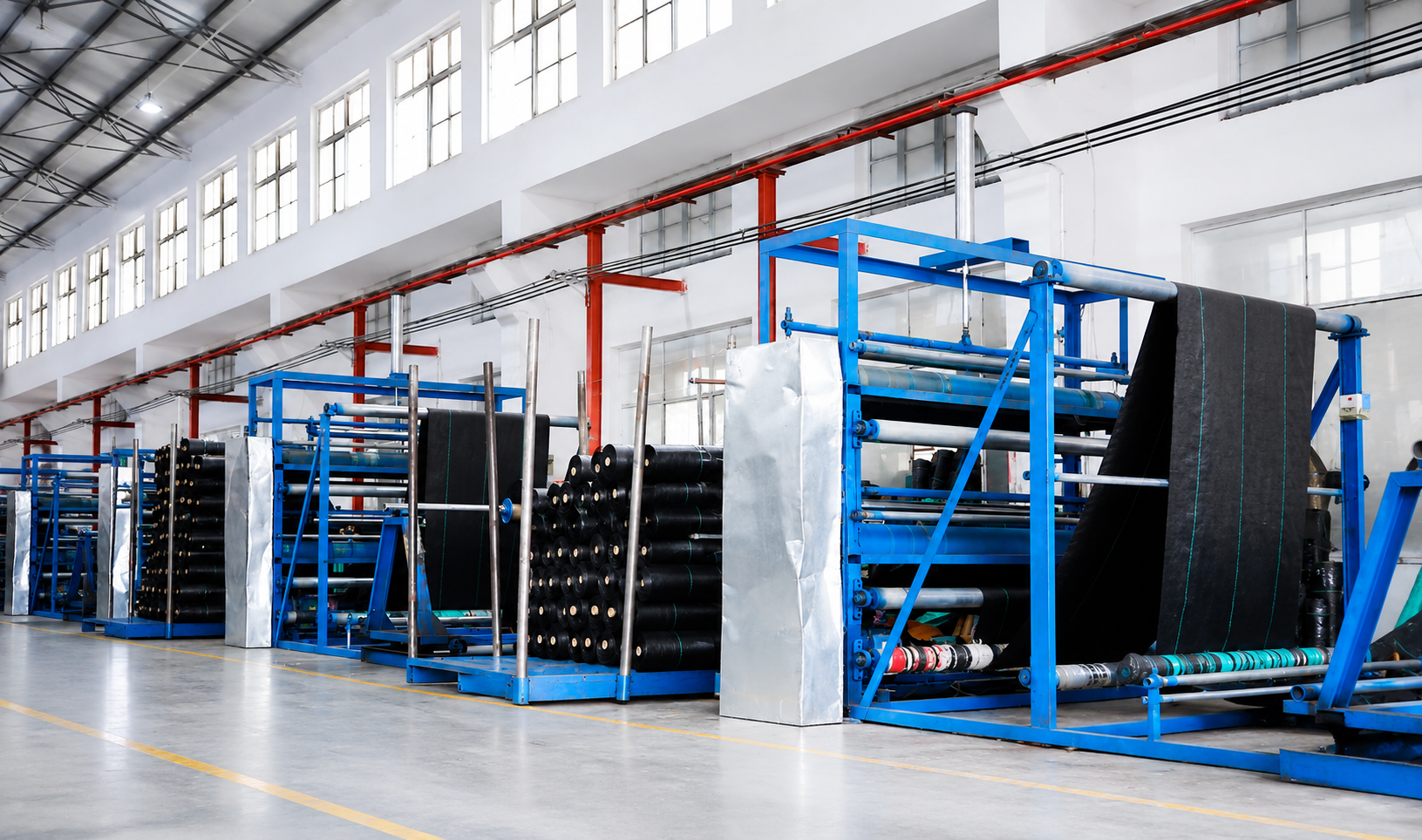 GSUNPLAS woven weed barrier fabric production workshop
