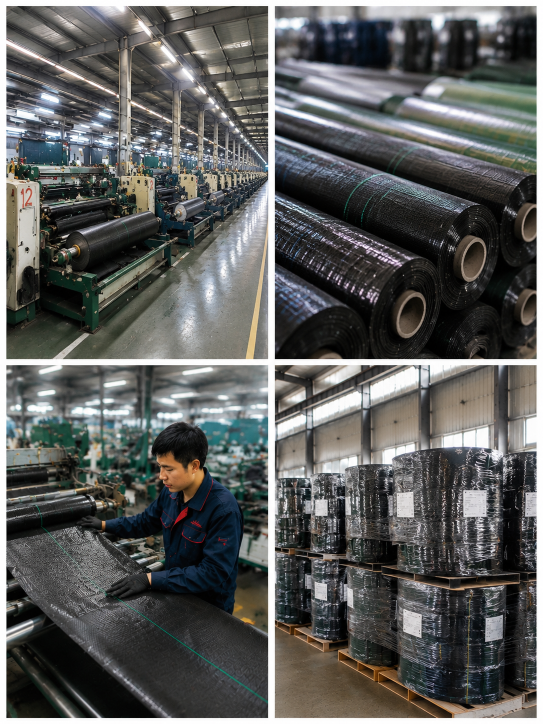 GSUNPLAS woven weed control fabric production workshop